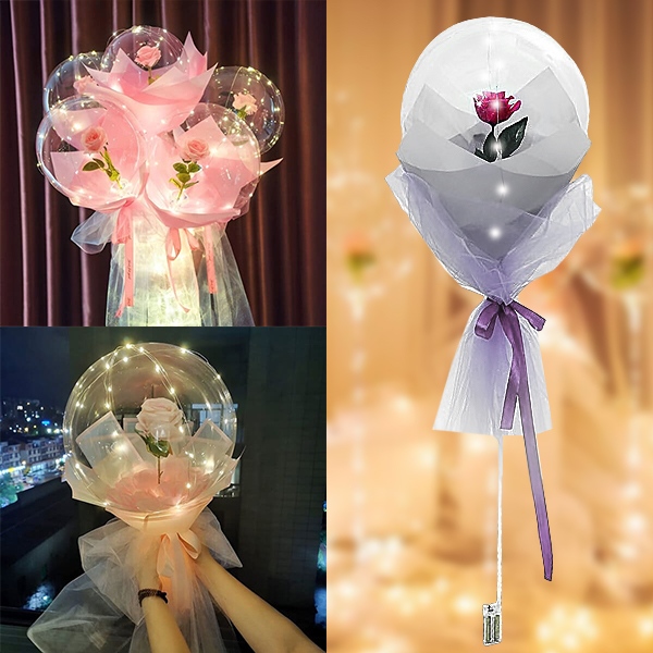 LED balon s ružom za nezaboravne trenutke | LOVEBALLOON